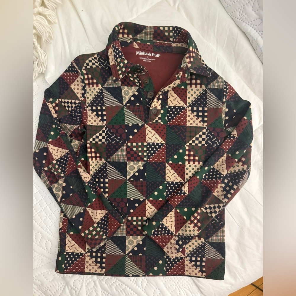 Misha And Puff Multicolor Patterned Kids Shirt